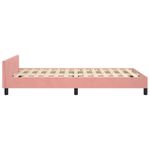 Casa si Gradina - Mobilier - Paturi si accesorii - Paturi - Cadru de pat cu tablie, roz, 120x190 cm, catifea - Infinity.ro