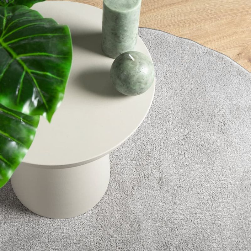 Casa si Gradina - Textile si covoare - Covoare - Covoare casa - Covor „OVIEDO”, fire scurte, gri, Ø 100 cm - Infinity.ro