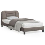 Casa si Gradina - Mobilier - Paturi si accesorii - Paturi - Cadru de pat cu lumini LED, gri taupe, 80x200 cm, textil - Infinity.ro