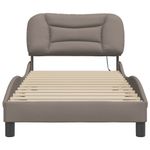 Casa si Gradina - Mobilier - Paturi si accesorii - Paturi - Cadru de pat cu lumini LED, gri taupe, 80x200 cm, textil - Infinity.ro
