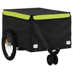 Sport si Outdoor - Ciclism - Accesorii pentru biciclete - Remorci biciclete - Remorca pentru biciclete, negru și verde, 30 kg, fier, mărime 124x53x45 cm - Infinity.ro