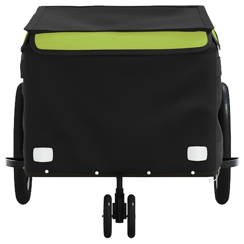 Sport si Outdoor - Ciclism - Accesorii pentru biciclete - Remorci biciclete - Remorca pentru biciclete, negru și verde, 30 kg, fier, mărime 124x53x45 cm - Infinity.ro