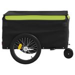 Sport si Outdoor - Ciclism - Accesorii pentru biciclete - Remorci biciclete - Remorca pentru biciclete, negru și verde, 30 kg, fier, mărime 124x53x45 cm - Infinity.ro