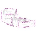 Casa si Gradina - Mobilier - Paturi si accesorii - Paturi - Cadru de pat cu tablie, maro, 80x200 cm, piele ecologica - Infinity.ro