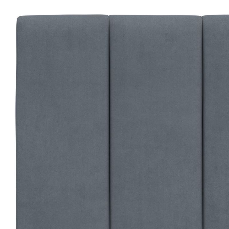 Casa si Gradina - Mobilier - Paturi si accesorii - Paturi - Cadru de pat cu lumini LED, gri inchis, 140x200 cm, catifea - Infinity.ro