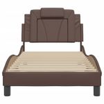 Casa si Gradina - Mobilier - Paturi si accesorii - Paturi - Cadru de pat cu tablie, maro, 90x190 cm, piele ecologica - Infinity.ro