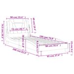 Casa si Gradina - Mobilier - Paturi si accesorii - Paturi - Cadru de pat cu tablie, maro, 90x190 cm, piele ecologica - Infinity.ro