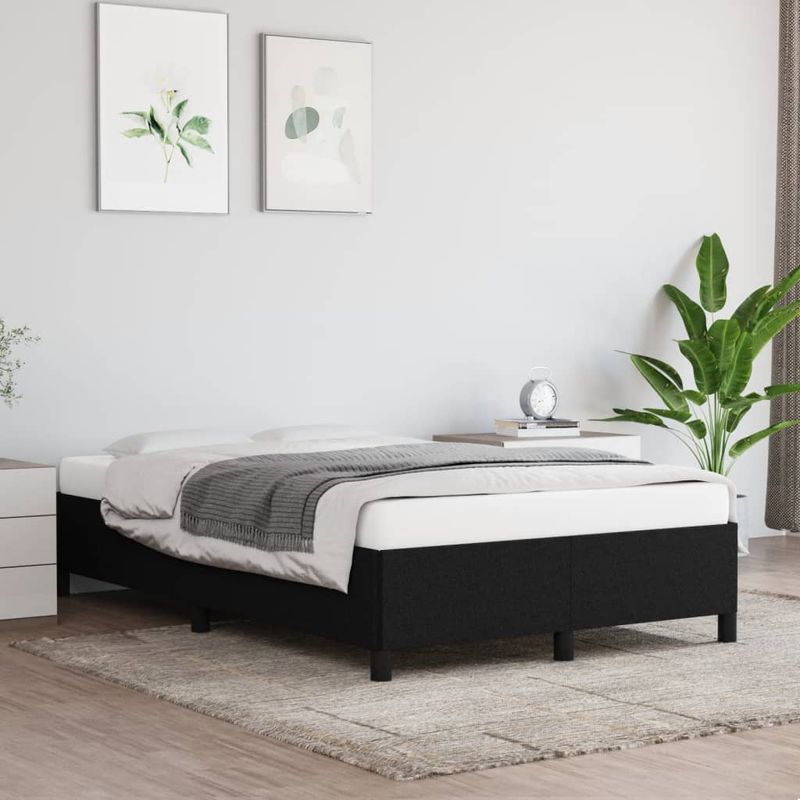 Casa si Gradina - Mobilier - Paturi si accesorii - Paturi - Cadru de pat, negru, 120x190 cm, material textil - Infinity.ro