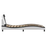 Casa si Gradina - Mobilier - Paturi si accesorii - Paturi - Cadru de pat cu lumini LED alb/negru 90x200 cm piele ecologica - Infinity.ro