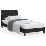 Casa si Gradina - Mobilier - Paturi si accesorii - Paturi - Cadru de pat cu tablie, negru, 80x200 cm, catifea - Infinity.ro