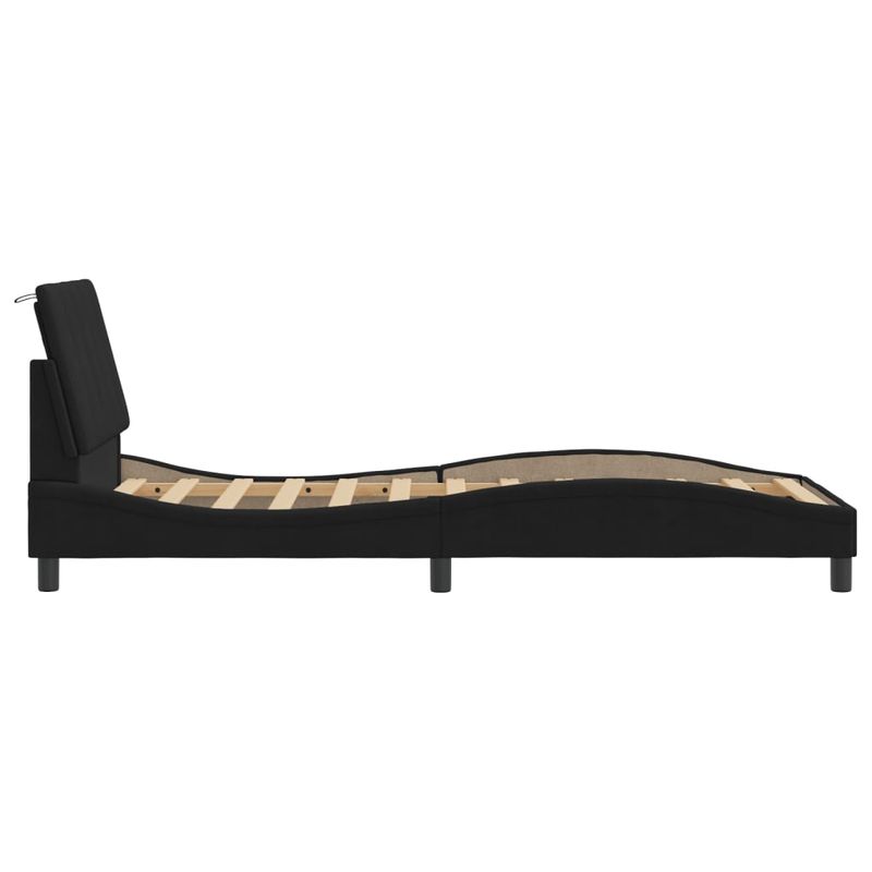 Casa si Gradina - Mobilier - Paturi si accesorii - Paturi - Cadru de pat cu tablie, negru, 80x200 cm, catifea - Infinity.ro