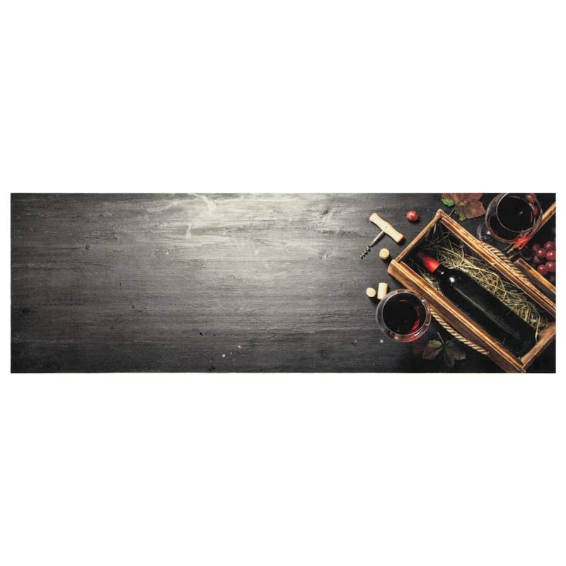 Casa si Gradina - Textile si covoare - Covoare - Covoare casa - Covor de bucatarie lavabil, sticla vin, 60x180 cm, catifea - Infinity.ro