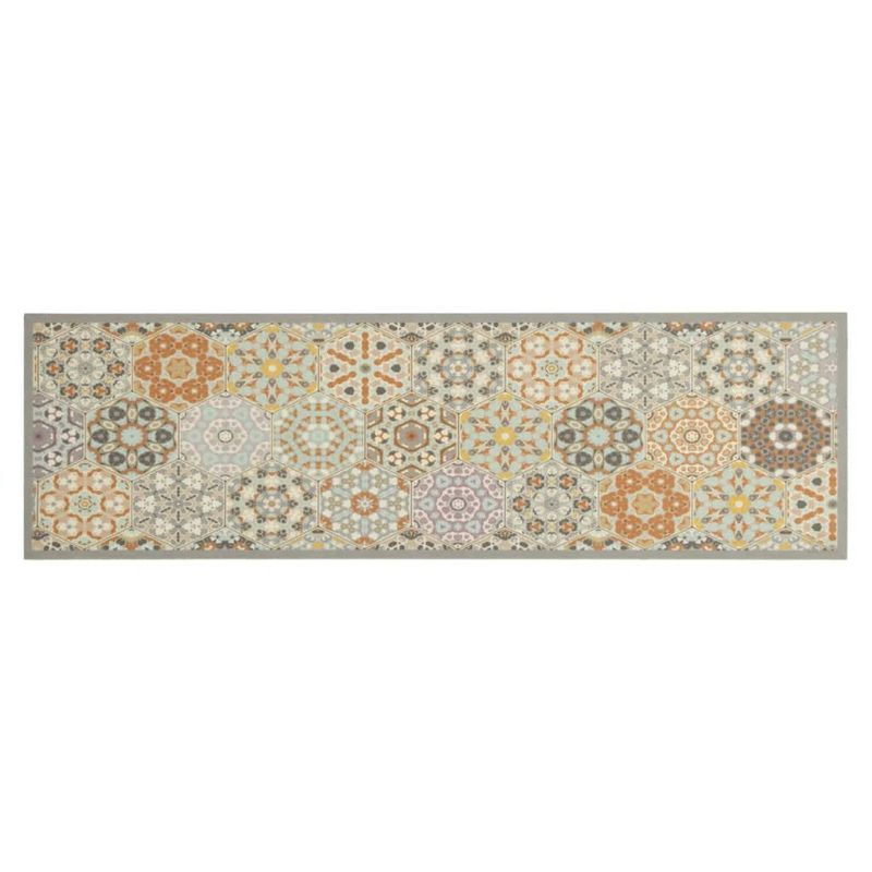 Casa si Gradina - Textile si covoare - Covoare - Covoare casa - Covor de bucatarie lavabil pastel hexagonal, 45x150 cm, catifea - Infinity.ro
