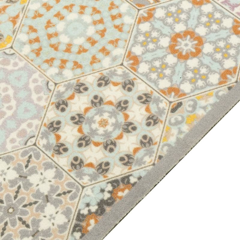Casa si Gradina - Textile si covoare - Covoare - Covoare casa - Covor de bucatarie lavabil pastel hexagonal, 45x150 cm, catifea - Infinity.ro