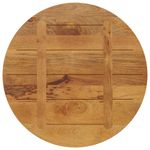 Casa si Gradina - Constructii - Lemn constructii - Placi lemn - Blat de masa rotund, diametru 90x2,5 cm, lemn masiv de mango brut, lemn de mango (finisaj stejar) - Infinity.ro