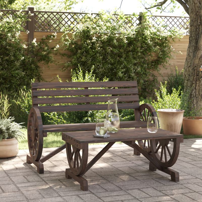 Casa si Gradina - Gradina si terasa - Mobilier exterior - Seturi mobila gradina - Set mobilier de gradina, 2 piese, lemn masiv de brad - Infinity.ro