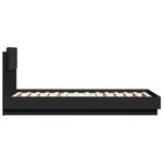 Casa si Gradina - Mobilier - Paturi si accesorii - Paturi - Cadru de pat cu tablie, negru, 75x190 cm, lemn prelucrat - Infinity.ro