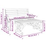 Casa si Gradina - Gradina si terasa - Mobilier exterior - Seturi mobila gradina - Set mobilier de gradina, 2 piese, lemn masiv de brad - Infinity.ro