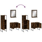 Casa si Gradina - Mobilier - Seturi de mobilier - Seturi baie - Set dulapuri de baie, 3 piese, stejar afumat, lemn prelucrat - Infinity.ro