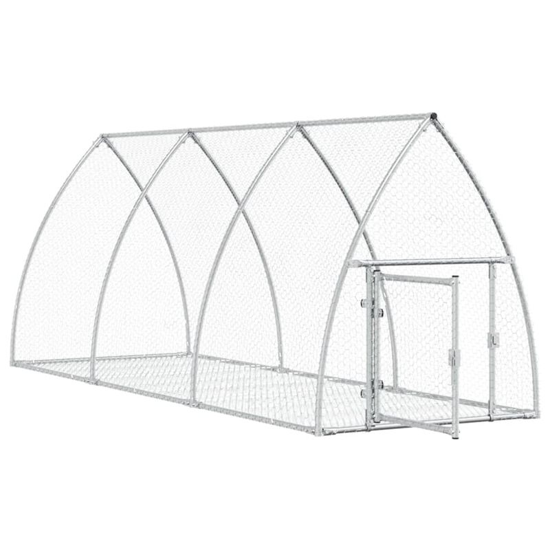 Petshop - Accesorii petshop - Culcusuri si custi - Custi interior si exterior - Cusca pentru iepuri, argintiu, 300x105x120 cm, otel galvanizat - Infinity.ro