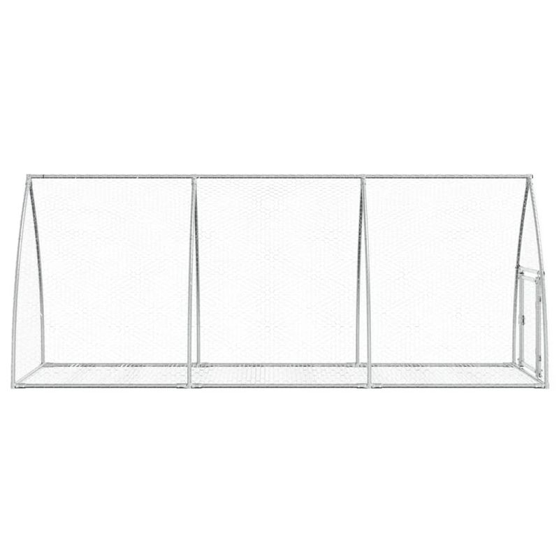 Petshop - Accesorii petshop - Culcusuri si custi - Custi interior si exterior - Cusca pentru iepuri, argintiu, 300x105x120 cm, otel galvanizat - Infinity.ro