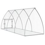 Petshop - Accesorii petshop - Culcusuri si custi - Custi interior si exterior - Cusca pentru iepuri, argintiu, 300x105x120 cm, otel galvanizat - Infinity.ro