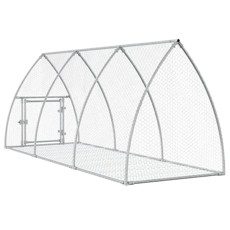 Petshop - Accesorii petshop - Culcusuri si custi - Custi interior si exterior - Cusca pentru iepuri, argintiu, 300x105x120 cm, otel galvanizat - Infinity.ro