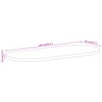 Casa si Gradina - Constructii - Lemn constructii - Placi lemn - Blat de masa oval, 140x50x3,8 cm, lemn masiv de mango - Infinity.ro