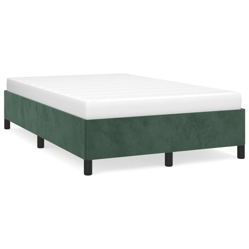 Casa si Gradina - Mobilier - Paturi si accesorii - Paturi - Cadru de pat, verde inchis, 120x190 cm, catifea - Infinity.ro