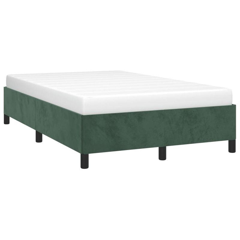 Casa si Gradina - Mobilier - Paturi si accesorii - Paturi - Cadru de pat, verde inchis, 120x190 cm, catifea - Infinity.ro