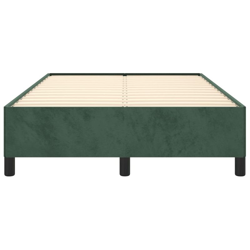 Casa si Gradina - Mobilier - Paturi si accesorii - Paturi - Cadru de pat, verde inchis, 120x190 cm, catifea - Infinity.ro