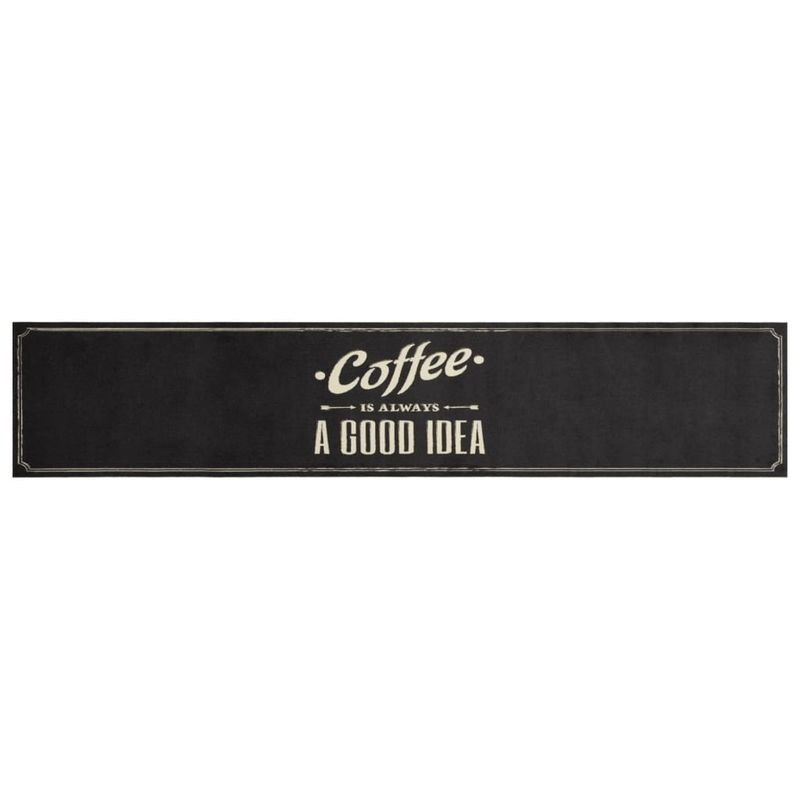 Casa si Gradina - Textile si covoare - Covoare - Covoare casa - Covor de bucatarie lavabil, text Coffee, 60x300 cm, catifea - Infinity.ro