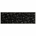 Casa si Gradina - Textile si covoare - Covoare - Covoare casa - Covor de bucatarie lavabil Morning, negru, 60x180 cm, catifea - Infinity.ro