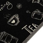 Casa si Gradina - Textile si covoare - Covoare - Covoare casa - Covor de bucatarie lavabil Morning, negru, 60x180 cm, catifea - Infinity.ro