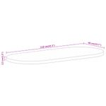 Casa si Gradina - Constructii - Lemn constructii - Placi lemn - Blat de masa oval, 110x40x2,5 cm, lemn masiv de mango - Infinity.ro