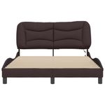 Casa si Gradina - Mobilier - Paturi si accesorii - Paturi - Cadru de pat cu lumini LED, maro inchis, 120x200 cm, textil - Infinity.ro