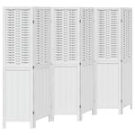 Casa si Gradina - Decoratiuni - Pereti despartitori si paravane - Paravan camera 6 panouri, alb, lemn masiv paulownia - Infinity.ro