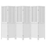 Casa si Gradina - Decoratiuni - Pereti despartitori si paravane - Paravan camera 6 panouri, alb, lemn masiv paulownia - Infinity.ro