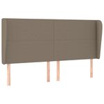 Casa si Gradina - Mobilier - Paturi si accesorii - Accesorii paturi - Tablie de pat cu aripioare gri taupe 183x23x118/128 cm textil - Infinity.ro