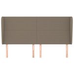 Casa si Gradina - Mobilier - Paturi si accesorii - Accesorii paturi - Tablie de pat cu aripioare gri taupe 183x23x118/128 cm textil - Infinity.ro