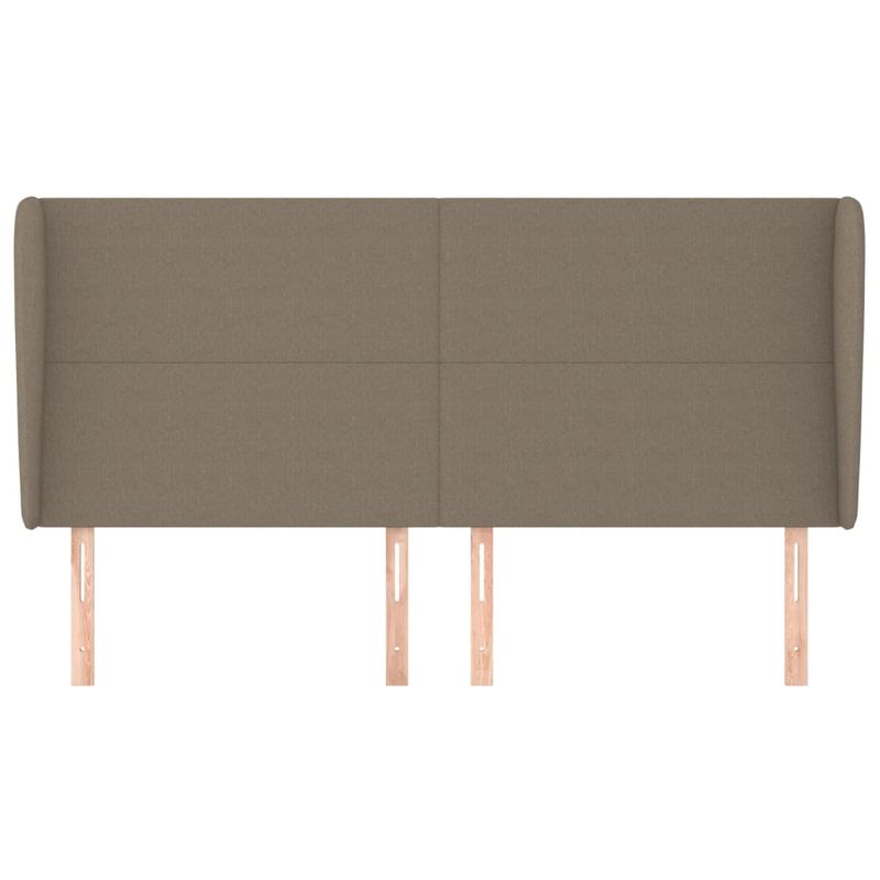 Casa si Gradina - Mobilier - Paturi si accesorii - Accesorii paturi - Tablie de pat cu aripioare gri taupe 183x23x118/128 cm textil - Infinity.ro
