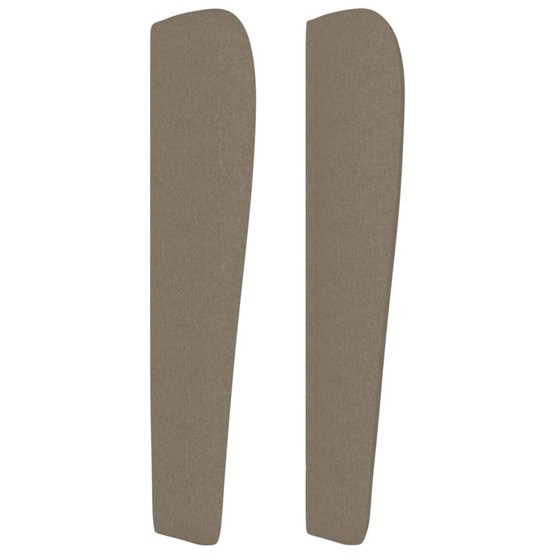 Casa si Gradina - Mobilier - Paturi si accesorii - Accesorii paturi - Tablie de pat cu aripioare gri taupe 183x23x118/128 cm textil - Infinity.ro