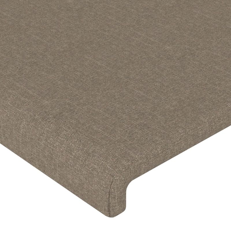 Casa si Gradina - Mobilier - Paturi si accesorii - Accesorii paturi - Tablie de pat cu aripioare gri taupe 183x23x118/128 cm textil - Infinity.ro