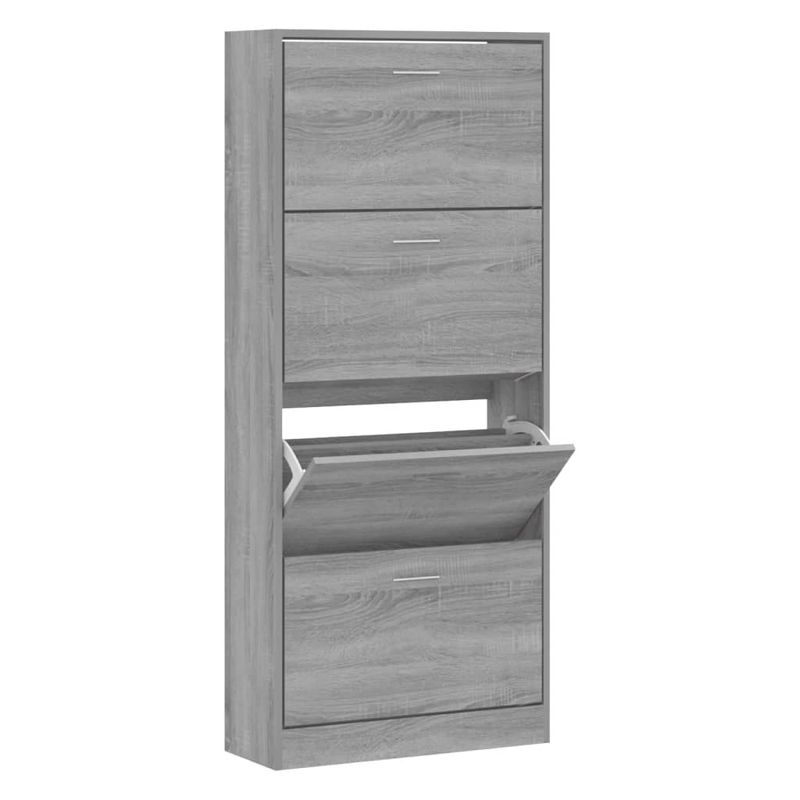 Casa si Gradina - Mobilier - Organizare si depozitare - Organizator incaltaminte - Pantofar, gri sonoma, 63x24x147 cm, lemn prelucrat - Infinity.ro