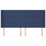 Casa si Gradina - Mobilier - Paturi si accesorii - Accesorii paturi - Tablie de pat cu aripioare, albastru, 183x16x118/128 cm, textil - Infinity.ro