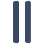 Casa si Gradina - Mobilier - Paturi si accesorii - Accesorii paturi - Tablie de pat cu aripioare, albastru, 183x16x118/128 cm, textil - Infinity.ro