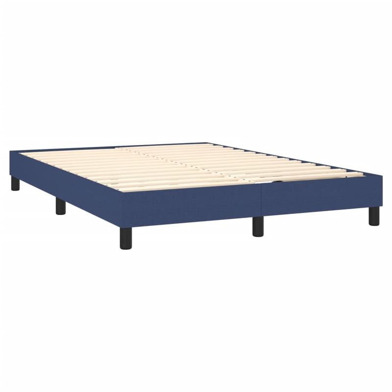 Casa si Gradina - Mobilier - Paturi si accesorii - Paturi - Pat continental cu saltea, albastru, 140x200cm, material textil - Infinity.ro