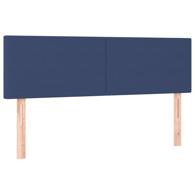 Casa si Gradina - Mobilier - Paturi si accesorii - Paturi - Pat continental cu saltea, albastru, 140x200cm, material textil - Infinity.ro
