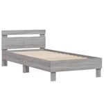 Casa si Gradina - Mobilier - Paturi si accesorii - Paturi - Cadru de pat cu tablie gri sonoma 100x200 cm lemn prelucrat - Infinity.ro