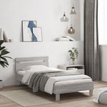 Casa si Gradina - Mobilier - Paturi si accesorii - Paturi - Cadru de pat cu tablie gri sonoma 100x200 cm lemn prelucrat - Infinity.ro